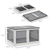 FONTOI Stackable Storage Bins with Lids, Collapsible Multi-functional Storage Cabinet with Wheels, White, 16.5"*13.5"*23.5" - 3 of 4