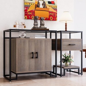Jojoka Storage Cabinet with Doors, Space Saving Wooden Buffet Sideboard with Storage - 1 of 4