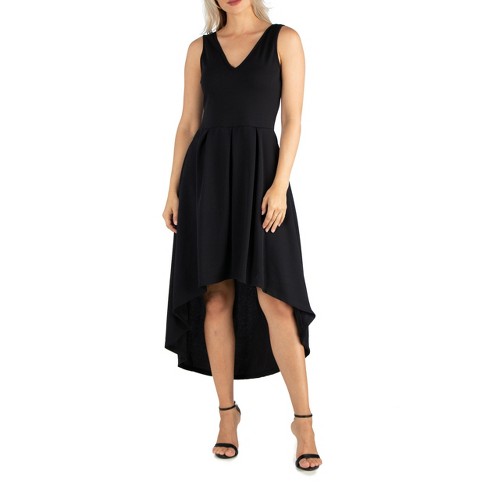 Womens Sleeveless High Low Dress-black-l : Target