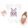 The Juniper Shop Bunny Face With Pink Glasses Flutter Sleeve Bodysuit - 2 of 4