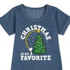 - Peanuts - Christmas Is My Favorite Graphic Short Sleeve Fleece Dress - 2 of 4
