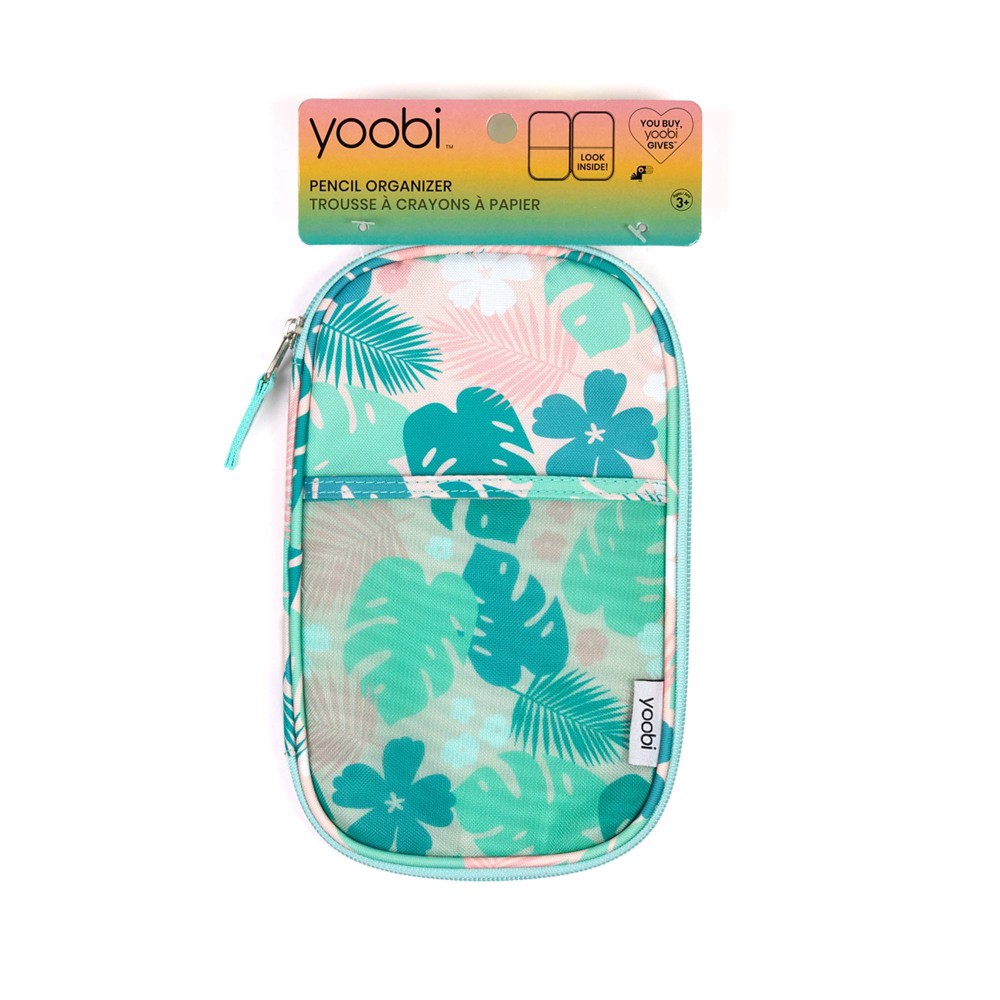 Single Zip Pencil Organizer Blush Tropical - Yoobi™