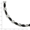 Black Bow Jewelry 8mm Stainless Steel & Black Plated Oval Link Chain Bracelet, 7.5 Inch - image 4 of 4