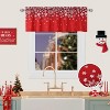 Christmas Snowflake Window Valance, Red Velvet Short Curtain, 52x15 Inch, Rod Pocket, 1 Panel, Holiday Window Treatment for  Bathroom, Bedroom - 2 of 4