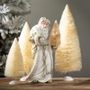 9.5"H, 12"H and 16.25"H Sullivans Cream Bottle Brush Tree - Set of 3, Christmas Decor - 4 of 4