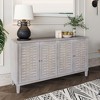 4-door Sideboard, Accent Buffet Server Cabinet, Wooden Storage Cabinet With Adjustable Shelves For Living Room, Natural Wood Wash - 3 of 4