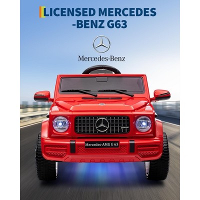 GARVEE 12V Kids Ride on Car Licensed Mercedes Benz G63 w/Remote Control, Soft Start, Wheels Suspension, LED Light, Bluetooth
