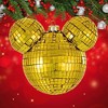 Cody Foster 3.0 Inch Disco Mouse Ears Christmas Tree Ornament , Christmas Decor Retro Looking Reflective (1PC) - 2 of 4