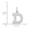 Black Bow Jewelry 14k White Gold, Amanda Collection, Small Block Style Initial D Pendant - 4 of 4