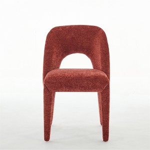 Dronkon Set of 2 Chenille Dining Chairs, Modern Kitchen & Dining Room Chairs with Iron Frame, 300lb Capacity - 1 of 4
