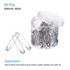 Unique Bargains Metal DIY Blankets Crafts Brooch Making Home Sewing Safety Pins 80 Pcs - 3 of 3