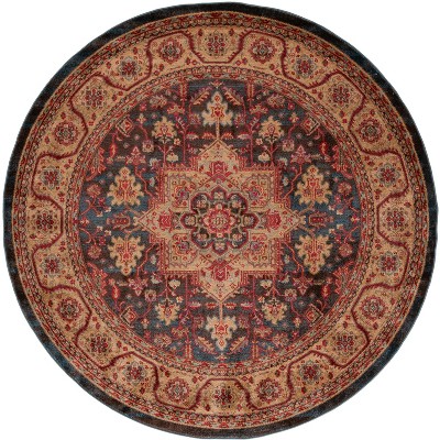 6'7" Round Loomed Shapes Area Rug Blue - Safavieh