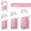 YONWAY 4 Piece Luggage Set, Lightweight Expandable Carry-On Set, with TSA Lock & Mute Spinner Wheels - 3 of 4
