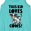 Girls' - Instant Message - This Kid Loves Cows Graphic Sleeveless Aline Dress - 2 of 4