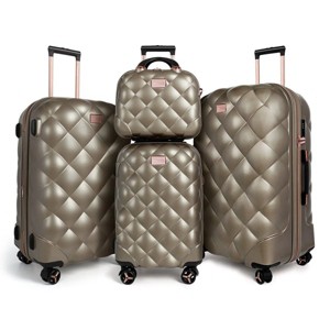 New York Xpress WD-8810, 4 PC Hard Shell Luggage Expandable Ligthweight with Spinner Wheels TSA Lock 14", 20", 25", 29" - 1 of 4