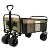 Whisen Collapsible Foldable Wagon Cart with Strapping System, Supports 3pcs Plastic Liner Bag - 2 of 4
