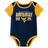 NCAA West Virginia Mountaineers Infant Boys' 3pk Bodysuit - 4 of 4