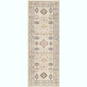 Mark & Day Park Forest Washable Woven Indoor Area Rugs Beige - 1 of 4