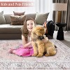 Vintage Floral Washable Rug, Low Pile Non-Slip Stain Resistant Distressed Soft Indoor Floor Carpet - 4 of 4