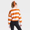 Women's Game Day Striped Cropped Long Sleeve Polo T-Shirt - JoyLab™ - 2 of 3