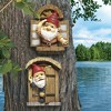 Design Toscano The Knothole Gnomes Garden Welcome Tree Sculpture: Window & Door Gnomes - 2 of 4
