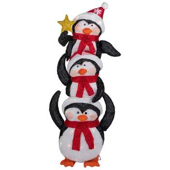 YanHoo Christmas Decorations Outdoor Yard Christmas Decorations Outside  Clearance Snowman LED Light Up Penguin Christmas Decoration Garden  Luminescent Decoration Acrylic Set(requires Assembly) 