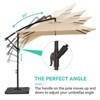 HYLEORY Beeram 96" x 96" Cantilever Umbrella with Counterweight - 4 of 4