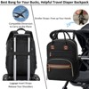 Itopfox Large Capacity Waterproof Diaper Backpack with Insulated Pockets for Baby Essentials, Maternity Travel Bag in Black - 4 of 4