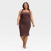 Women's Knit Button-Front Midi Dress - A New Day™ - 3 of 3