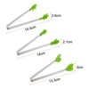 Unique Bargains Stainless Steel Silicone Tips Heart Hand Glove Shape Mini Food Tongs 3 Pcs - 2 of 4