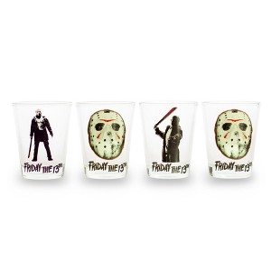 Silver Buffalo Friday The 13th Jason Voorhees 2-Ounce Mini Shot Glasses | Set of 4 - 1 of 4