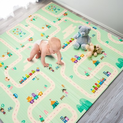 Sorbus (78x70x0.4) Foldable Play Mats with Travel Bag - for Babies, Toddlers, and Kids Playtime & Tummy Time