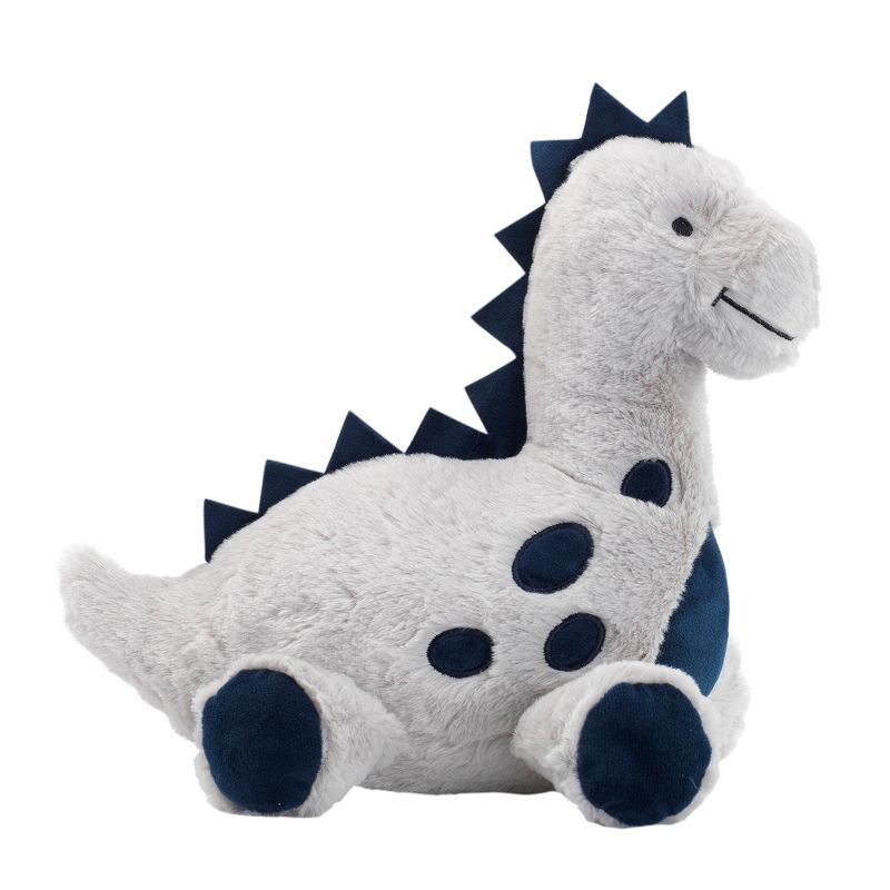 Lambs & Ivy Baby Dino Blue/Gray Plush Dinosaur Stuffed Animal Toy Plushie- Spike, 3 of 8