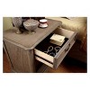 HOMES: Inside + Out Nial 3 Drawer Nail Nightstand Natural : Rustic Bedside Table with Metal Glides - 4 of 4