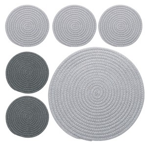 Unique Bargains Indoor Gardening Cotton Plant Coasters 6 Pcs - 1 of 4