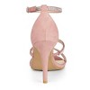 Allegra K Women's Strappy Rhinestone Stiletto Heel Heel Sandals - 4 of 4