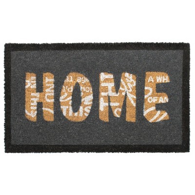 Raj Tufted Scripty Home Doormat White