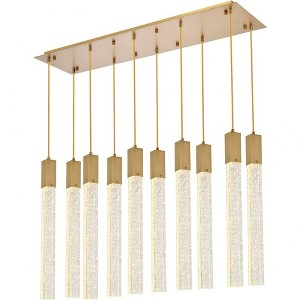 Elegant Lighting Weston 10 - Light Pendant in  Satin Gold - 1 of 4