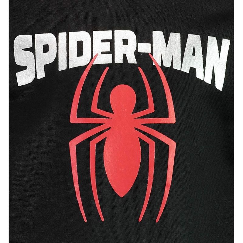Marvel Avengers Spider-Man Toddler Boys Athletic Fleece Pullover Hoodie Black , 3 of 5