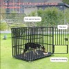 Artloge  Extra Large Heavy Duty Thick Steel Dog Crate Rolling Pet Kennel with Prevent Escape Lock & Tray & 3 Doors & Lockable Wheels - 3 of 4
