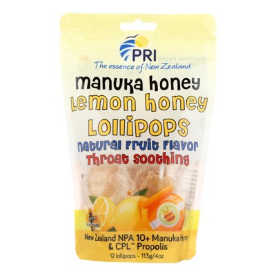 PRI Pacific Resources International Lemon and Honey Lollipops - 4 oz