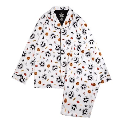 Men's The Nightmare Before Christmas 2pc Coat Pajama Set - White