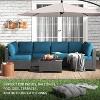 Acekool 7-Piece Patio Furniture Set, Wicker Sectional Sofa with Coffee Table & Cushions, Outdoor Modular Couch - 4 of 4