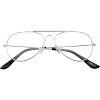 grinderPUNCH Kids Fake Aviator Eye Glasses Clear Lens Children's Non Prescription (Age 3-10), Silver - 2 of 4