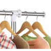 Whitmor Adjustable Garment Rack White: Steel Frame, No Assembly, Closet & Wardrobe Hanging, White Rolling Rack - 2 of 4