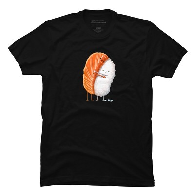 Men's Design By Humans Sushi Hug By andremullerdko T-Shirt