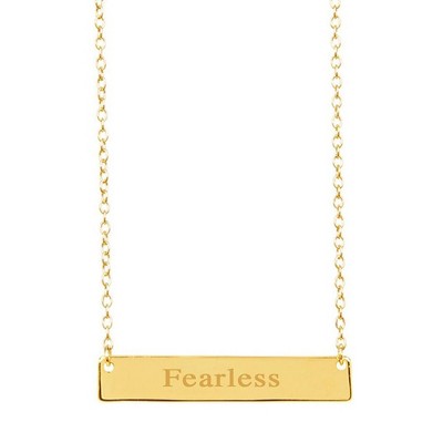 SHINE by Sterling Forever Sterling Silver Inspirational Bar Pendant Necklace