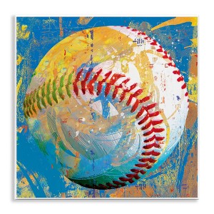 Stupell Industries Urban Style Baseball Sports, 12" x 12" - 1 of 4