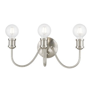 Livex Lighting Lansdale 3 - Light Vanity in  Brushed Nickel - 1 of 4