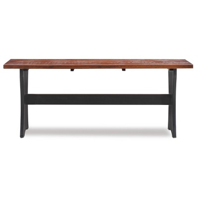 Parkside Antique Black and Pine Wood Corner Dining Nook Set